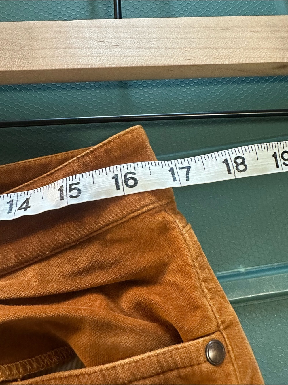 Peruvian connection velveteen straight leg pants in toffee brown size US 12 - Picture 6 of 8